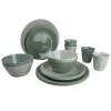 Glaravans - Bo-Camp - Melamine 16-Delig Servies Mix & Match Groen