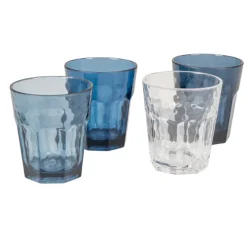Limonadeglas Mix & Match 4-Stuks 200ML Blauw - Bo-Camp
