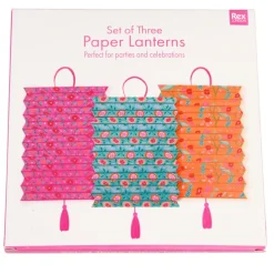 REX London - Set van 3 papieren lampionnen