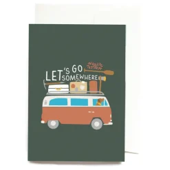 Wenskaart Let's go Somewhere